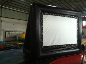Quality Rent Black Outdoor PVC Inflatable Outdoor Movie Screen For Advertising for sale