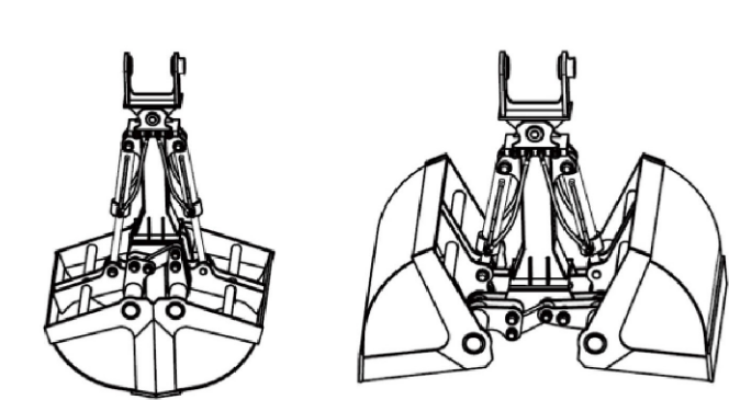 Earth Moving Clamshell Bucket For ZX55 ZX60 ZX120