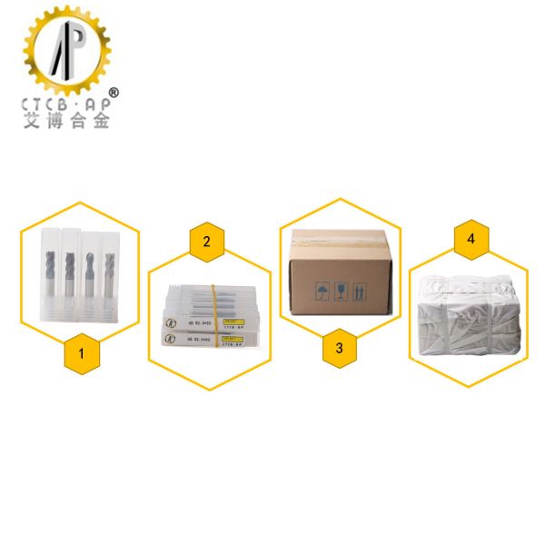 TiAlN Coating UF12 Carbide Ball Nose End Mill With No Burr