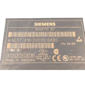 SIEMENS 6ES7416-2XK00-0AB0 SIMATIC S7-400, CPU 416-2 DP CENTRAL PROCESSING UNIT WITH: MULTI-POINT MPI INTERFACE INTEGR.