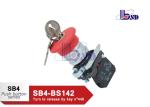 Red Push Button Switch SB4 Series Selector Key Switch Pollution Grade III