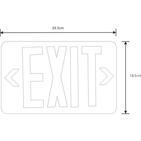Shopping Surface Mounted 265V Emergency LED Exit Light