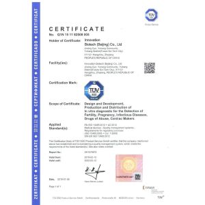 Innovation Biotech (Beijing) Co., Ltd. Certifications