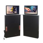 Conference room double screen computer lcd monitor lift mechanism with two side