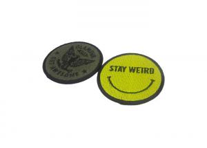 Quality Personalized Iron On Large Custom Embroidered Patches Round Shape Multi Color for sale