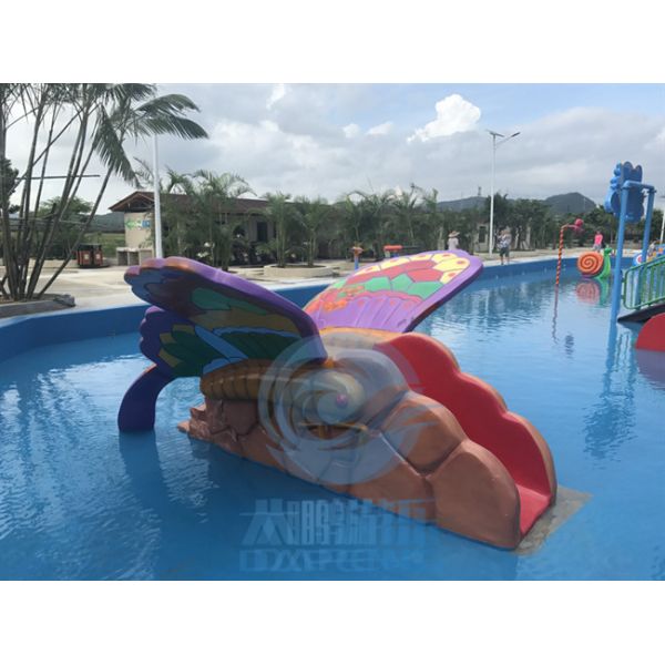 Fiberglass Kids Water Slide Cute Cat Duck Rabbit Mini Water Slide Anti UV