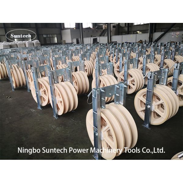 660mm Nylon Rollers Conductor Stringing Blocks For Overhead Bundled Cable