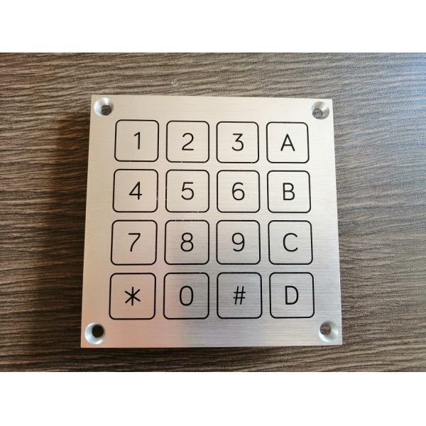 Factory supply IP68 waterproof matrix 4X4 piezo keypad with 16 flat keys