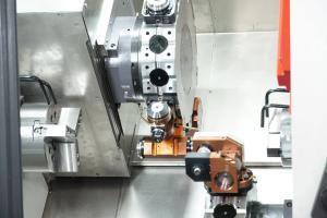 Quality Powerful Multi Spindle Cnc Vertical Turret Lathe With Back Spindle for sale