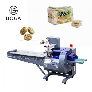 China Fast Speed Bakery Packaging Equipment Automatic Servo Motors OPP PE Bag Sealing Cutting on sale