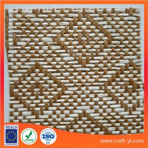 Quality Woven papyrus faux straw raffia fabric and linen type cloth for shoes handbag hat etc for sale