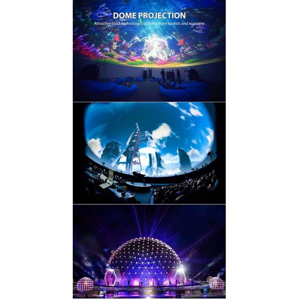 8000 Lumens Immersive Experience Museum Theater 1920x1200 Dome Projection