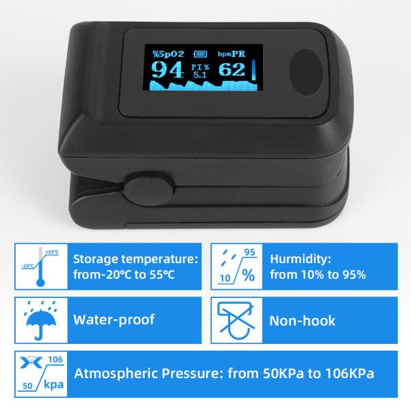 Buy SpO2 Oxygen Saturation Pulse Oximeter , Accurate Handheld PI PR Fingertip Pulse Oximetro at wholesale prices