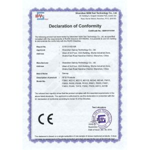 SUNSHINE RFID Technology Co.,Limited Certifications