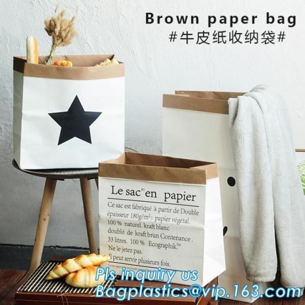 washable paper tote bag,hot sale washable paper tote bag, Brown washable kraft paper shopping bag,foldable washable kraf