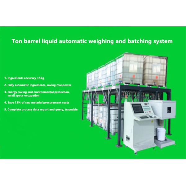 Ton Barrel Liquid Automatic Weighing And Batching System For PU Glass Glue