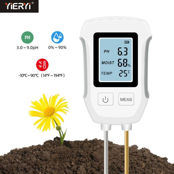 Buy Digital PH Soil Meter 3 In 1 Garden Soil Acidity Temperature Moisture Tester at wholesale prices