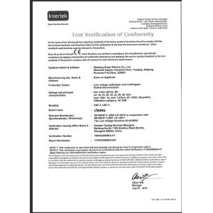 Zhejiang KRIPAL Electric Co., Ltd. Certifications