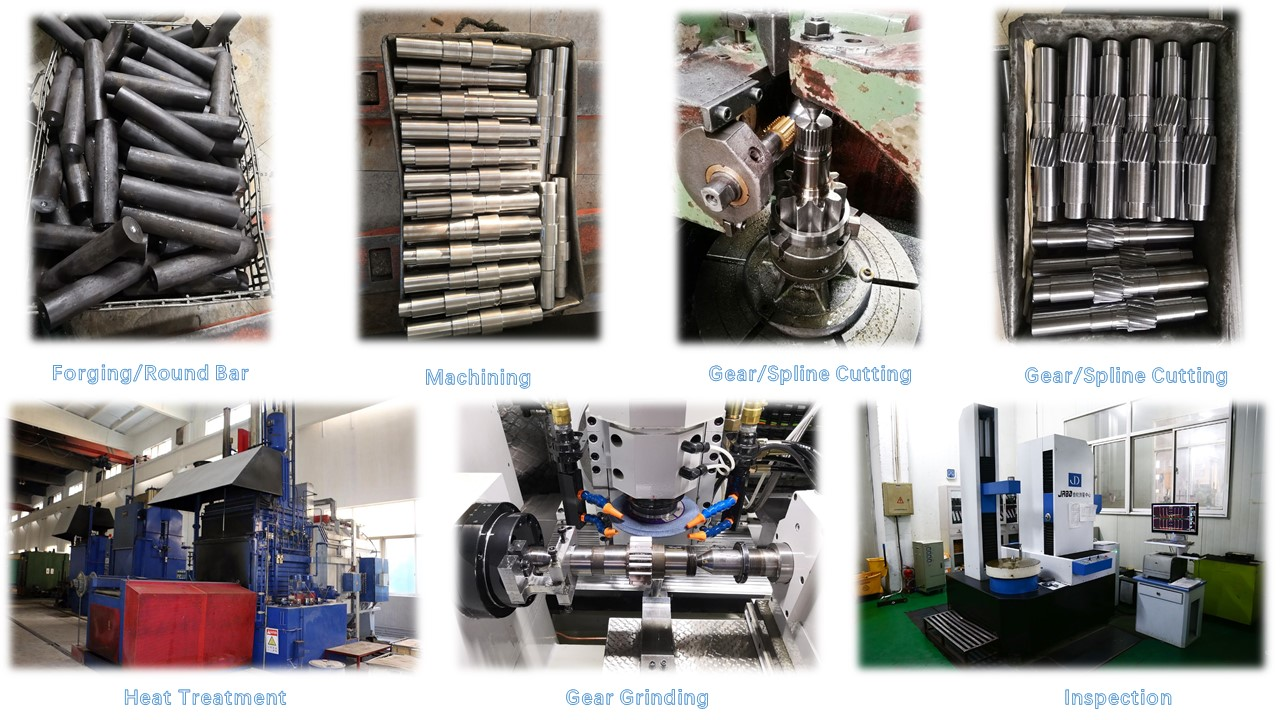 Right Hand Pinion Helical Transmission Gear Shaft For Shaft Mounted Gearbox