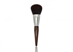 China Facial Sculpting Foundation Brush With Luxury Smooth Dark Brown Goat Hair Makeup Brushes on sale