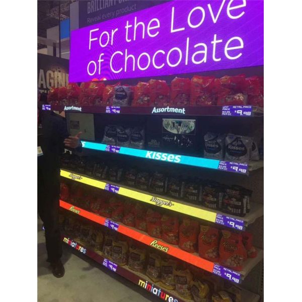 Supermarket Shelf LCD Display Ultra Wide Screen 37.8 Inch Android 9.0