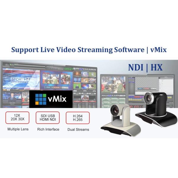 20X HD SDI PTZ Camera Video Professional IP NDI Camera for Broadcasting Video Conferencing Solution