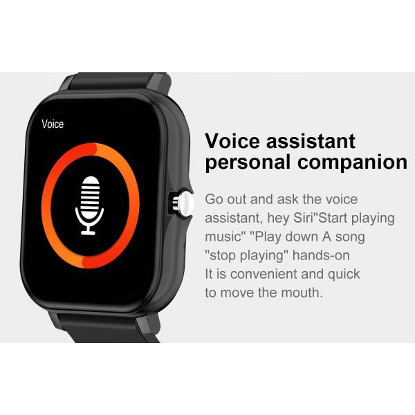 Vibration Remind Smart Sport Watch Full Touch Body Temperature Monitor IPX7 Waterproof