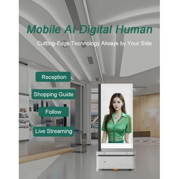 Ultra Thin 4K Resolution Transparent Oled Capacitive Touch Screen With Rechargeable Battery Movable Digital Signage