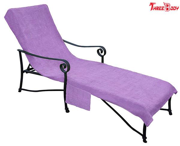Purple Pool Outdoor Furniture Chaise Lounge , Ergonomic Design Outside Lounge Chairs