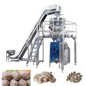 China Potato Chips Meat Ball Frozen Food Packing Machine With Filling Weighing Wrapping on sale