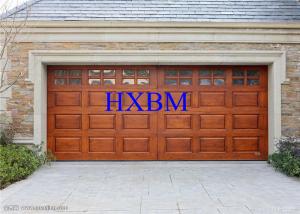 China Motor Driving Safety Insulated aluminum Roller Garage Doors With Wooden Finish on sale