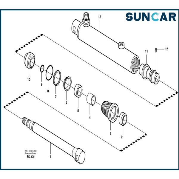 SUNCARVO.L.VO VOE 11704254 VOE11704254 Cylinder Seal Kit For Wheel Loader L150C, L150D, L150E, L150F,L180C,L180D,L180E