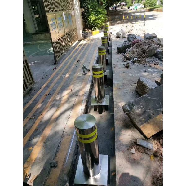 Crash Tested Security Drop Down Bollards Programmable Logic Controller PLC IP68 Waterproof