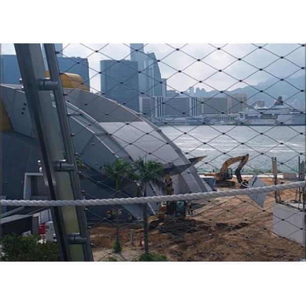 Animals Enclosure Ferruled SS Fence Mesh Wire Rope Net