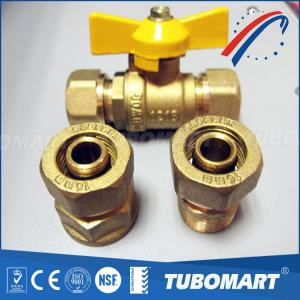Quality 16mm Pap Pipe Brass Gas Valve Hpb58-3A Butterfly Ball Valve CE Approved for sale