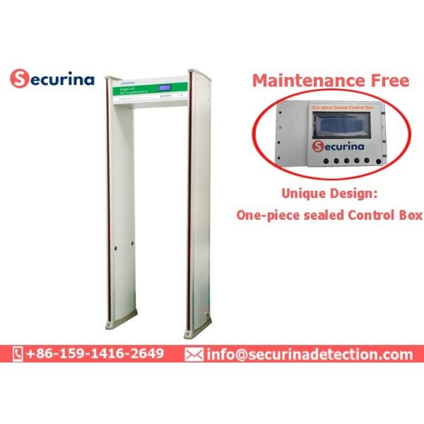 100 Frequency Metal Walk Through Gate , Body Metal Detectors LED Light Bars Indicator