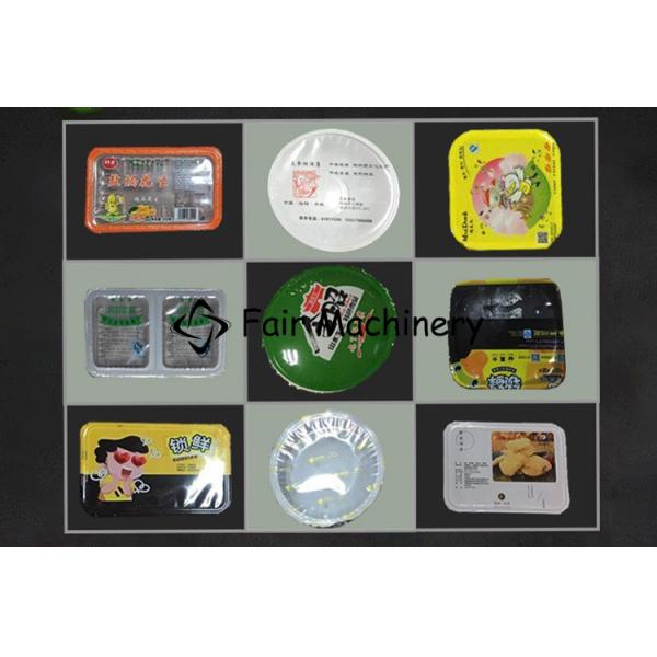 750W 3PH Bowl Packing Machine , 500times/h Plastic Bowl Sealing Machine