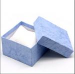 Luxury Customized Handmade Gift Paper Box Packaging , Blue Foldable Paper Jewel