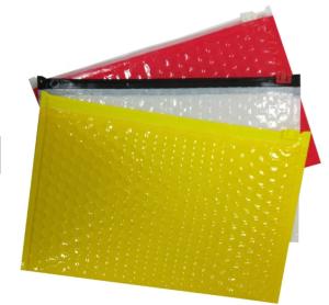 Quality Custom Printed Bubble Package Envelope Plain End Style Zipper Design for sale
