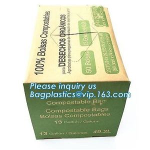 OEM 100% Compostable Eco Friendly Biodegradable Garbage Bags, 100% Biodegradable