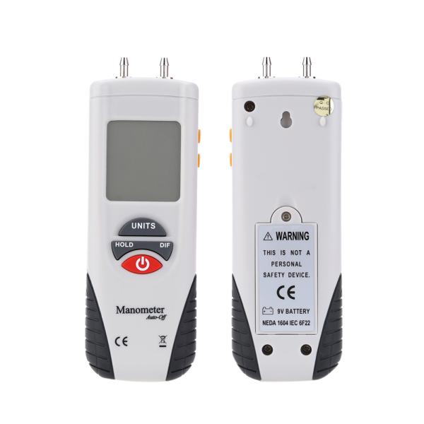 NEW Digital Manometer air pressure meter air pressure Differential Gauge Kit 55H2O to +55H2O Data Hold medidor presion