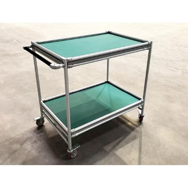 Material Rack System Made From The Third Generation Lean Pipe Aluminum Alloy Tube  Assemble Cart  Hand Trolley