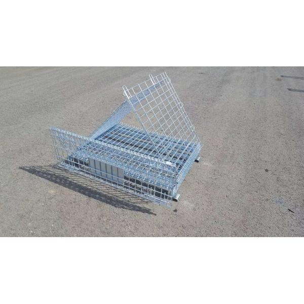 Wire Mesh Container Folding Stackable Wire Mesh Metal Storage Stacking Container