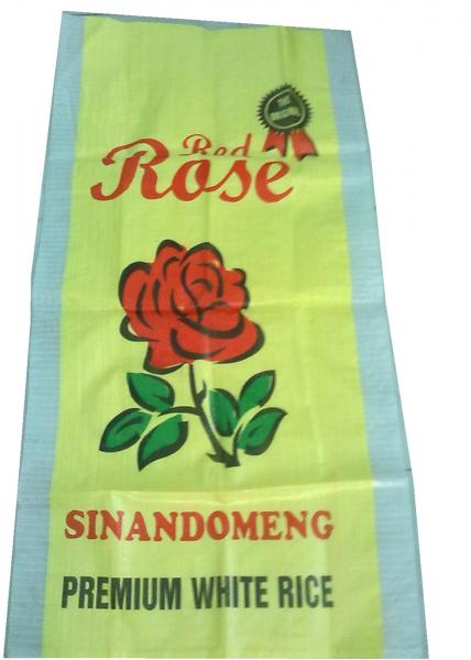 Buy Bottom Gusset BOPP PP Woven Rice Bag Anti Slip Weaving Ultrasonic Sewing at wholesale prices