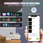 Bluetooth App Controlled LED Display for Clothes and Backpack in Flexible Design