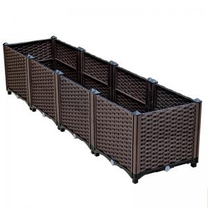 Quality Wholesale Vegetable Garden Balcony Planting Pot Outdoor Planting Basin Roof Garden Combination Planting Box for sale