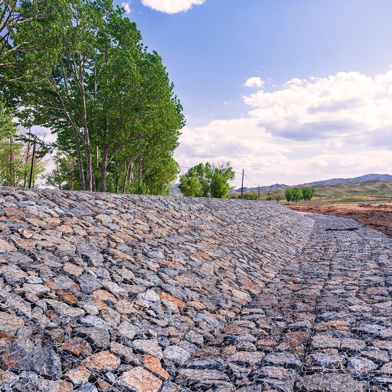 River Bank Protection Twisted Wire Metal Gabions 1m X 1m X 1m Galvanized