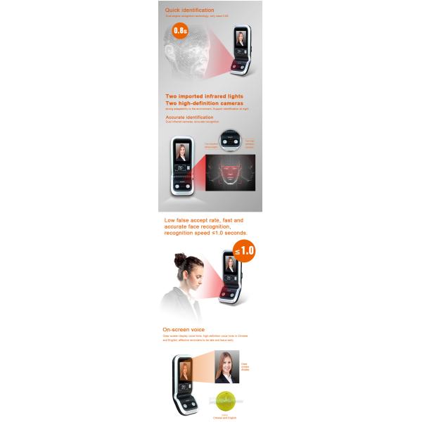 Cloud Web 2.8 Inch RoHS Biometric Face Recognition System