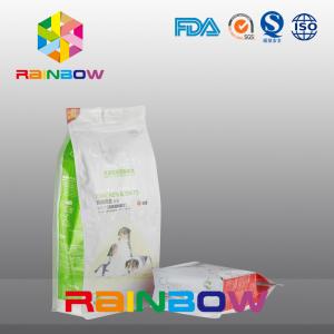 China Moisture Proof Flat Bottom Gusset Pet Food Pouch / Dog Food Packaging Bag on sale