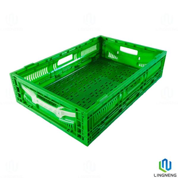 Buy 27L Lightweight Folding Crate Box Vegetable Fruit Turnover Mesh Crate With Handles at wholesale prices